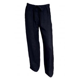 Mid Waist Tie Front Pull On Pant - Blue