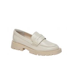Elias Crinkle Patent Flats - Off White