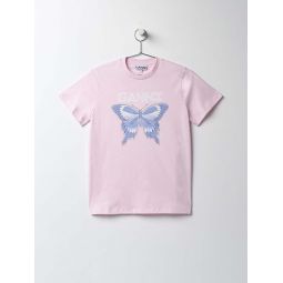 Basic Jersey Butterfly Relaxed Tshirt - Light Lilac