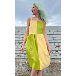 Timber Doodle Dress - Lemon/Lime