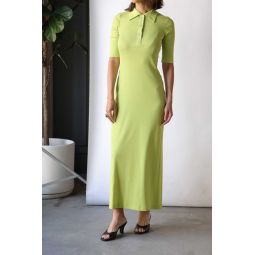 Polo Shirt Dress - Apple Green
