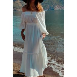 Chillax Alice Maxi Dress - White