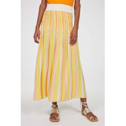 Marika Stripe Skirt - Lime