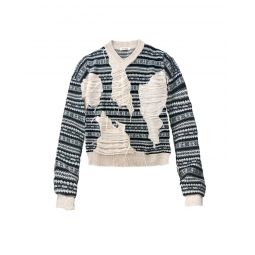 Fair Isle Sweater - Grey/Black