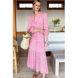 Frances Dress 3 - Crescent Flower Bon Pink