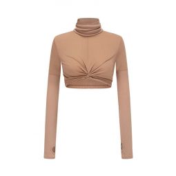Knotted Cropped Top - Pink