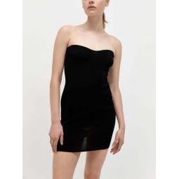 Curve Knit Mini Dress - Black