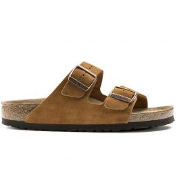 Arizona Soft Footbed Suede Leather Sandals - Mink