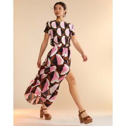 Mosaic Skirt - Geo Black/Pink