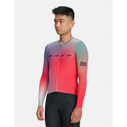 Blurred Out Pro Hex Long Sleeve Jersey 2.0 - Red Mix
