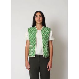 Reversible Quilted Vest - Green