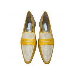 Pointed Loafer Cream Vintage Nappa - Multi