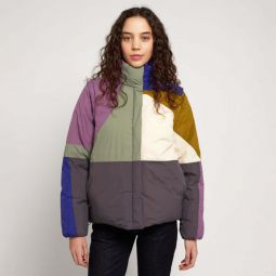 Landscape Colour Block Puffer Jacket - Multicolour