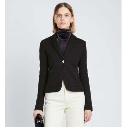 Jersey Suiting Blazer - Black