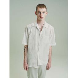 Short Sleeve Asymmetric Shirt - Chalk