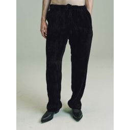 NO.198 Crushed Velvet Trousers - Black
