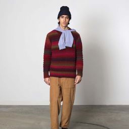Hosono knit Ombre Stripe - Magenta Multi
