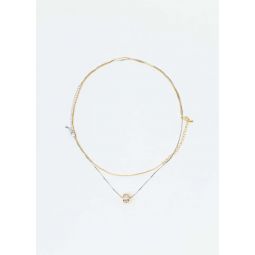 Shuanggui Necklace Set - Gold/Sliver