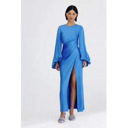 Lara Long Sleeve Dress - Azure Blue