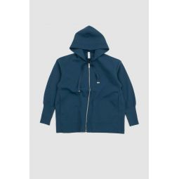 Milan Rib Hoodie Jacket - Marine Blue