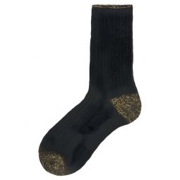 Black/Gold Donna Short Socks - Nero Oro