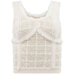 Florentine Knitted Tank Top - White Multi