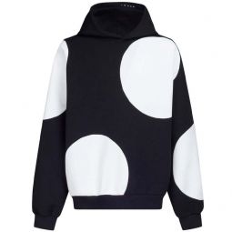 Organic Cotton Hoodie With Maxi Dots - Black