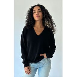 Cashmere V Neck Sweater - Black