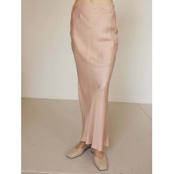 Cupro Bias Maxi Skirt - Pale Pink