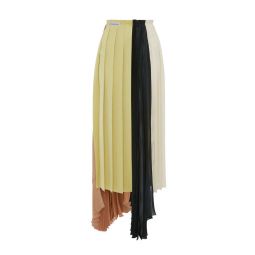 Pleated Asymmetric Skirt - Multi