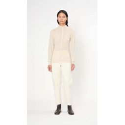 Fitted Seamless Cardigan - Cream