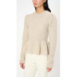 Peplum Sweater - Chalk
