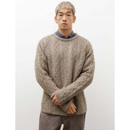 Popover Roundneck Peafowl Funky Chain Knit - Neutrals