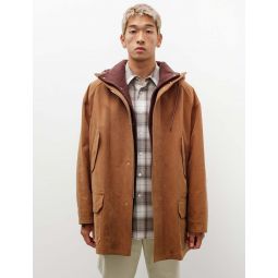 Washed Heavy Canvas Liner Coat - Brown