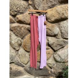 Pluto Relaxed Pull-on Color-Blocked Pants - Pink/Lavender