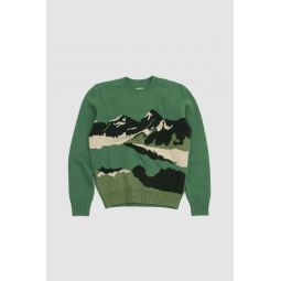 Jacquard Mountain Sweater - Green