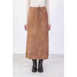 LONG SUEDE SKIRT - CANNELLA