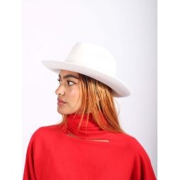 Boncia Lapin Velour Hat in White by Reinhard Plank