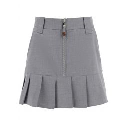 Drapey Melange Mini Skirt - Paloma Melange
