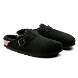 Boston Shearling Suede Leather shoes - Black