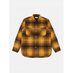 Wool Flannel Work Shirt - Mustard Check