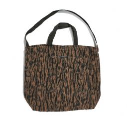 Acrylic Poly Bark Jacquard Carry All Tote - Brown