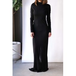Jersey Highneck Dress - Black