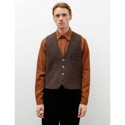 Wool Suiting Vest - Brown