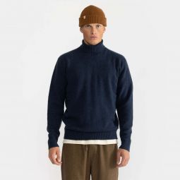 High-neck Sweater- Navy