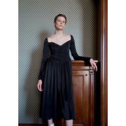 Jessa Vegan Silk Dress - Black