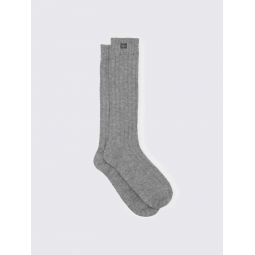 Winter Ribbed Socks - Frost Gray