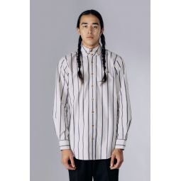 Two Button Krall Shirt - Sage Stripe