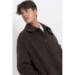 Installation Coat Fuzz Recycled Wool - Brown
