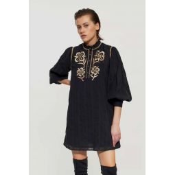 Anouk Cotton Mini Dress - Black